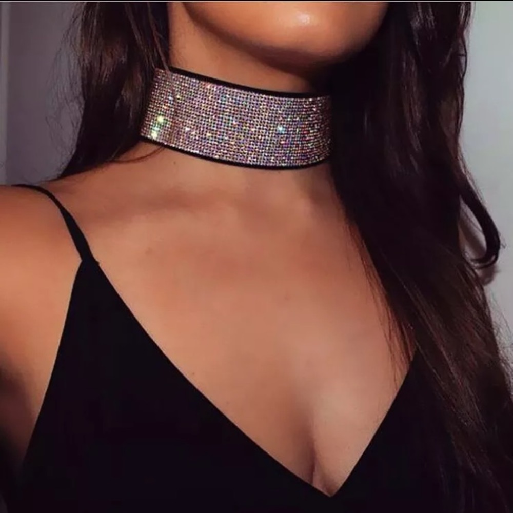 New! Rhinestone Choker